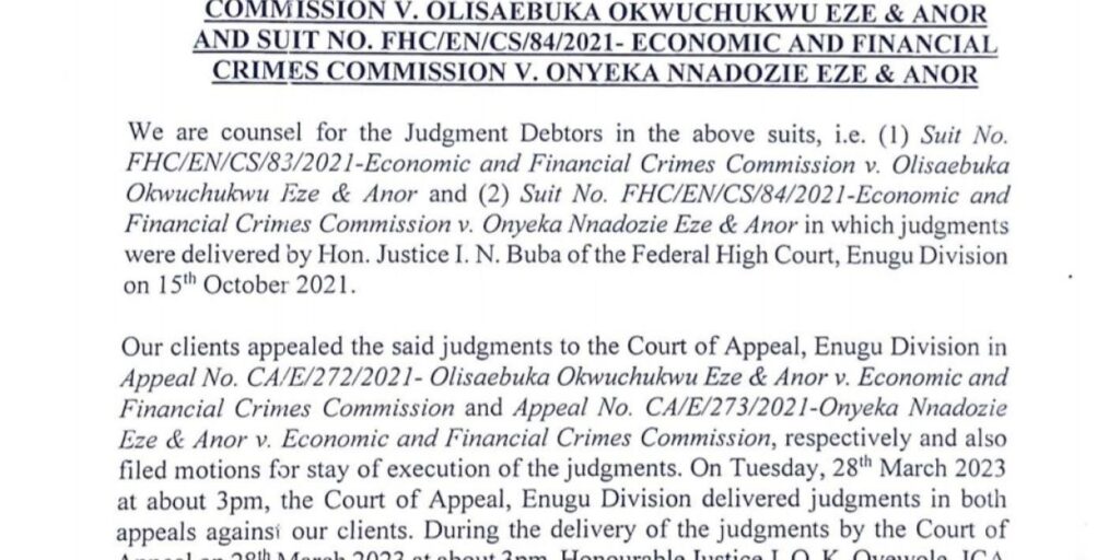 Nigerian Billionaire, Arthur Eze Accused Of Using Policemen, EFCC Operatives To Evict Another Late Brother's Family, Onyeka Eze