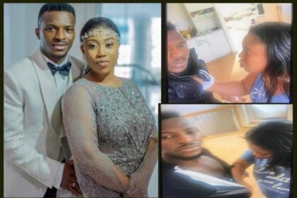 SHOCKING: Super Eagles Star, Kayode Olanrewaju And Estranged Wife, Dora, Engage In Physical Altercation In Public Over Properties