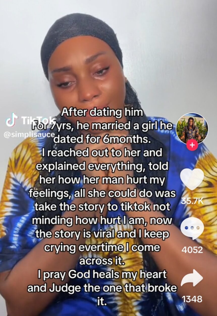 VIDEO: Mixed Reactions; Lady Burst Into Tears As Ex-Boyfriend She Dated For 7 Years Marries New Partner After 6 Months