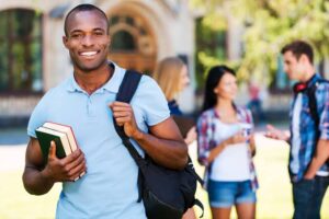 Black student in a US university