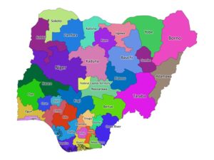 MAP OF NIGERIA